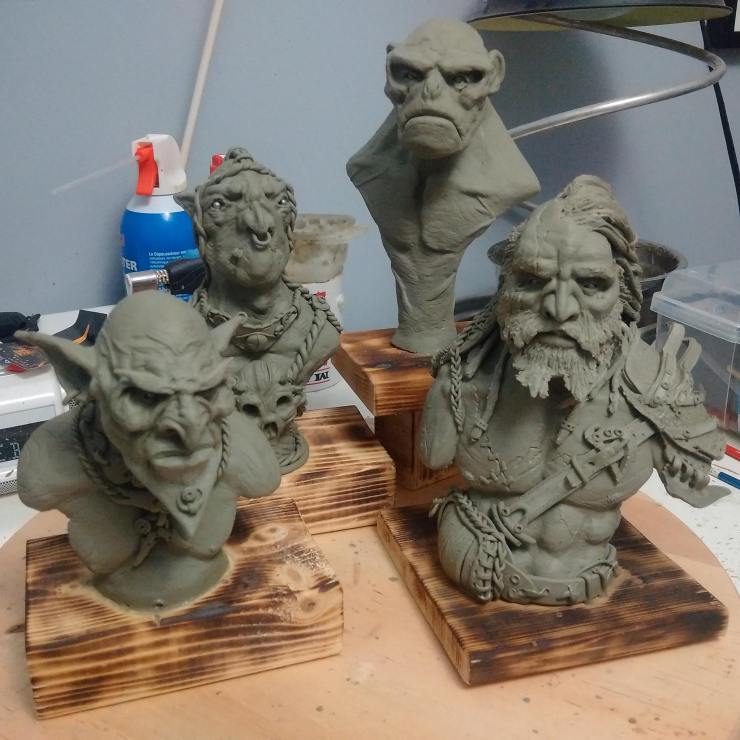 Bust sculptures