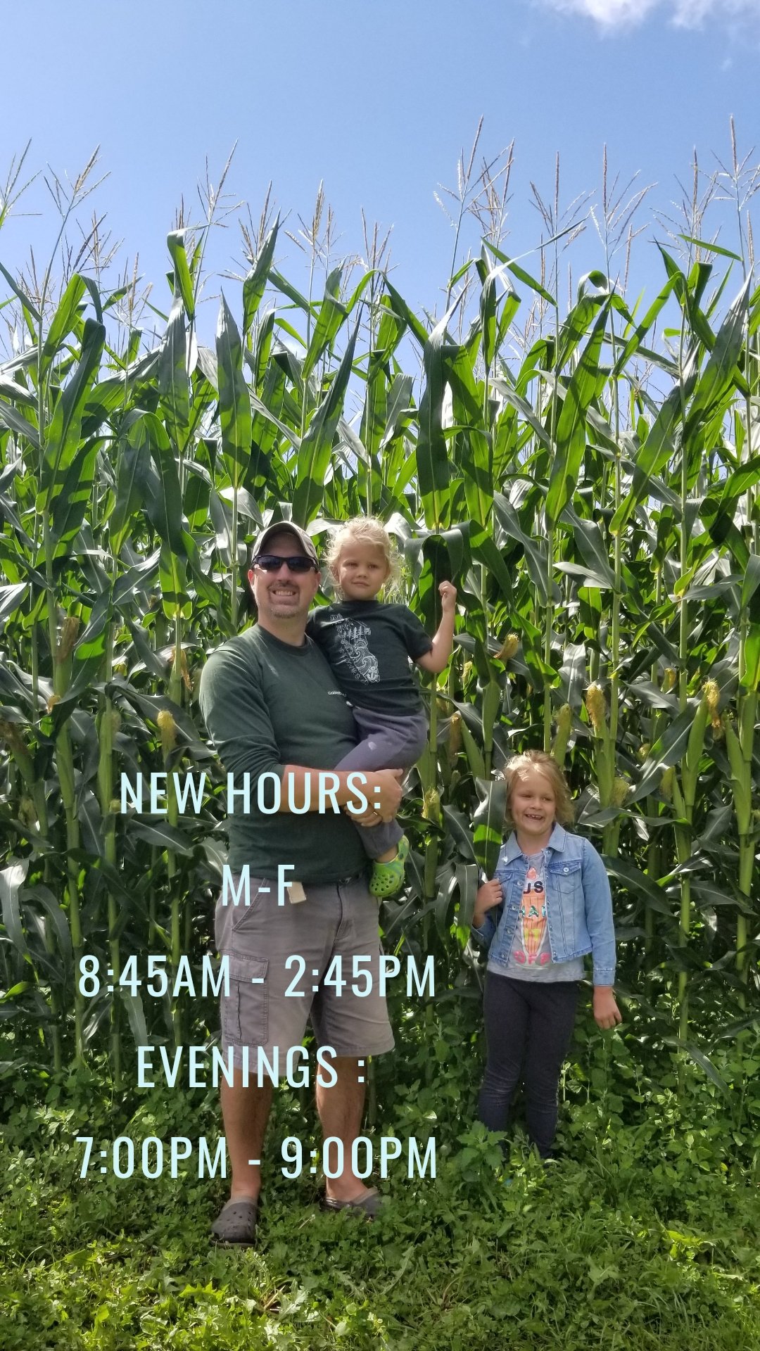 New Hours: 
M-F
8:45am - 2:45pm
Evenings : 
7:00pm - 9:00pm